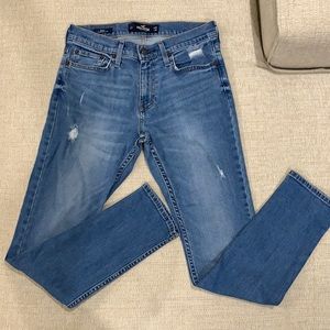 Hollister California Skinny Epic Flex Mens Distressed Medium Wash, W28 L30